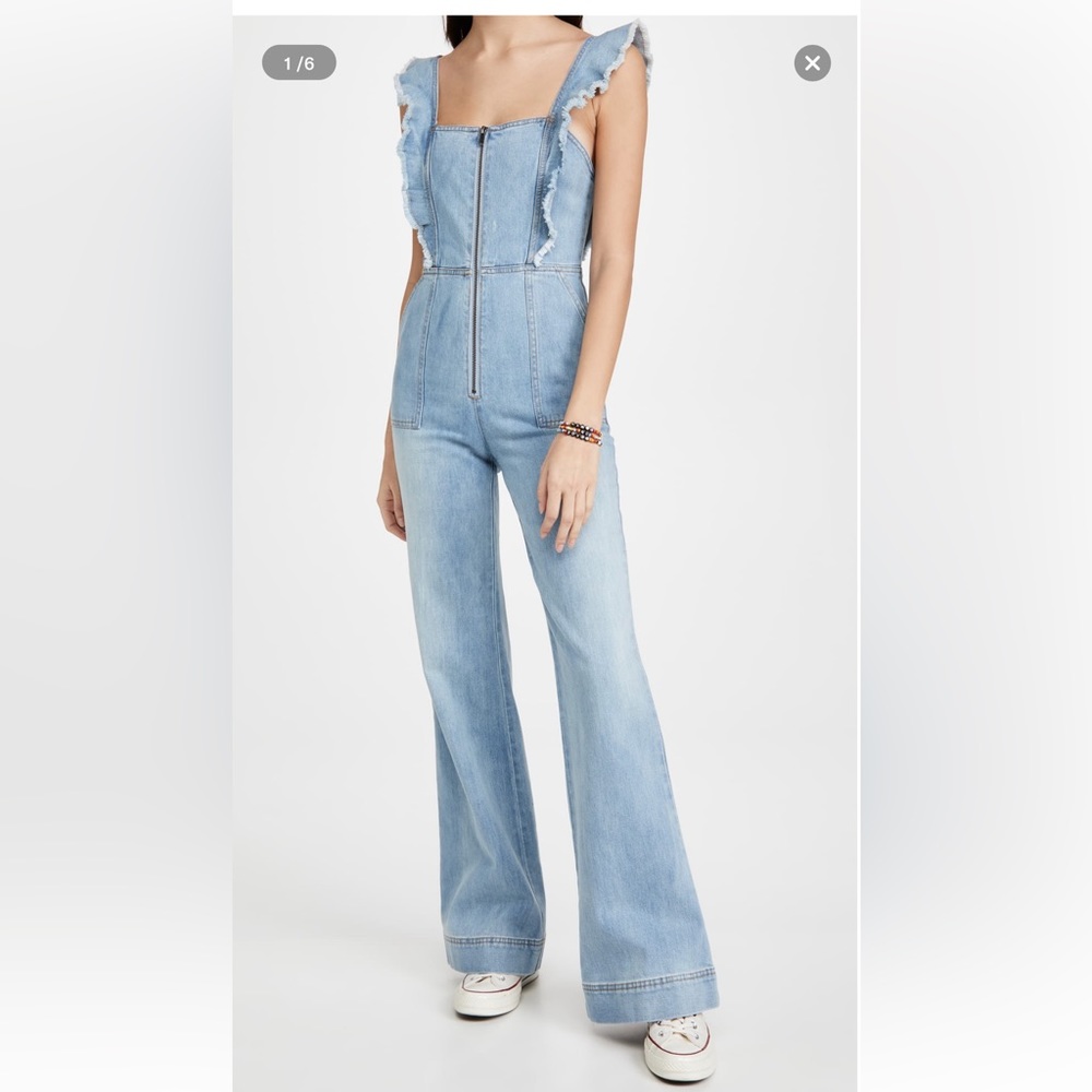 Alice and Olivia jean jumpsuit
